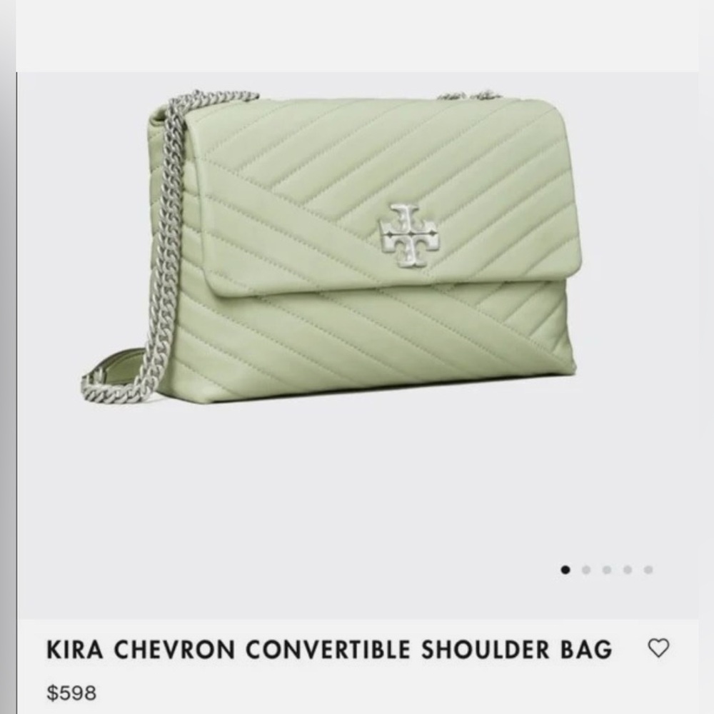 Tory Burch Mint Green Quilted Shoulder Bag - Picture 2 of 6